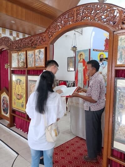 Orthodox parishioners at All Saints Bali