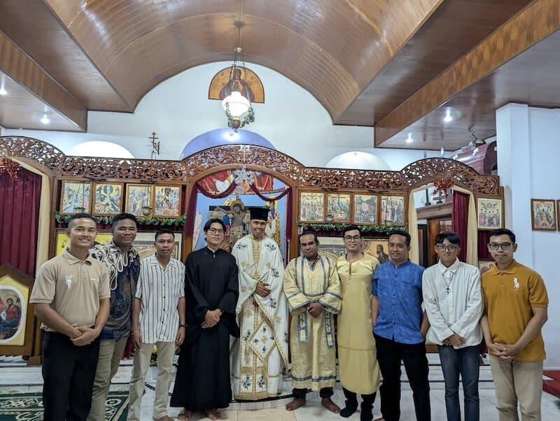 All Saints Orthodox Church faithful during fellowship